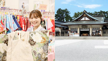 衣裳選びと神社
