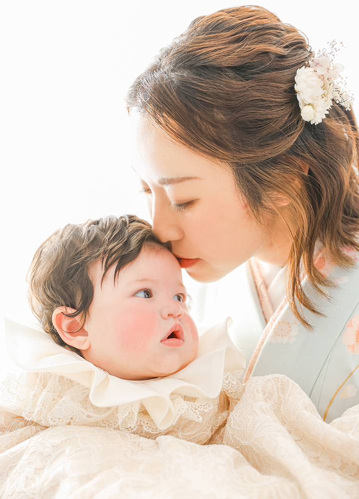 お宮参り 赤ちゃん ママと撮影 広島